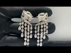 Angesporntes Weißgold Panthere Des Cartier Earrings 18k mit Diamanten