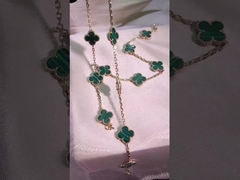 Vintage Custom Schmuck Bezel Set Vintage Alhambra Armband, 5 Motive 18K Gelbgold