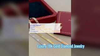Echtes 18-Karat-Gold-Diamant-Armband, luxuriöser individueller Schmuck