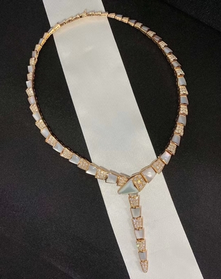 Real Diamond Serpenti Viper Necklace 18K Gold Diamond Necklace