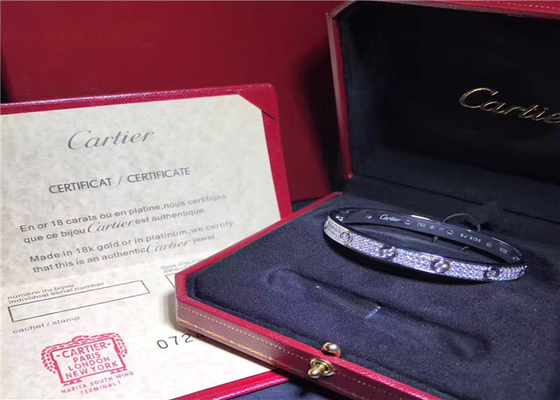 Cartier Love Bracelet 18K White Gold Diamond-Paved full diamond is cartier jewelry real gold