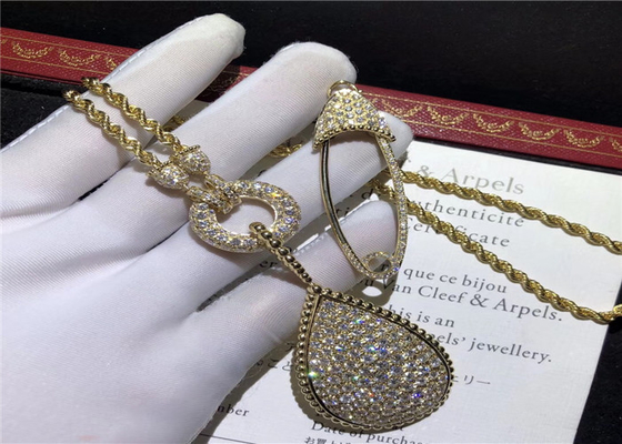  jewelry High End 18K Gold Diamond Necklace , Custom  Snake Necklace