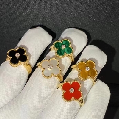 Luxus Vintage Diamant Ring VCA 18k Gelbgold Ring 1pcs