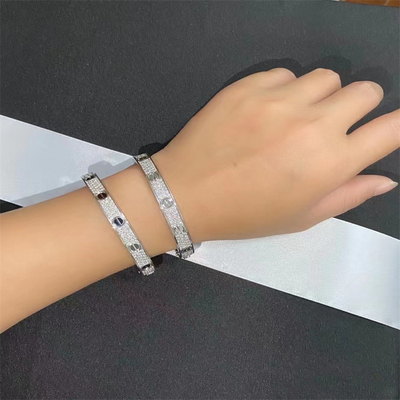 Kundenspezifisches Schmuck-Brand White Gold Bracelet Brand-Liebes-Armband mit Diamanten
