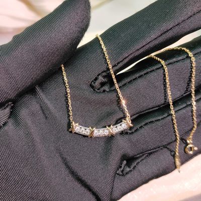 Luxus Echter 18 Karat Gold Diamanten Schmuck Moderne Designs Lünettenfassung