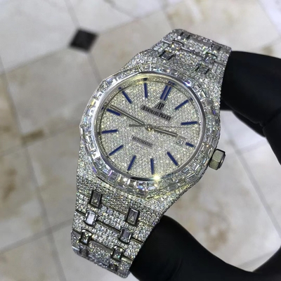 DE Moissanite Vvs Eisbox Diamantuhren für Männer Schmuck